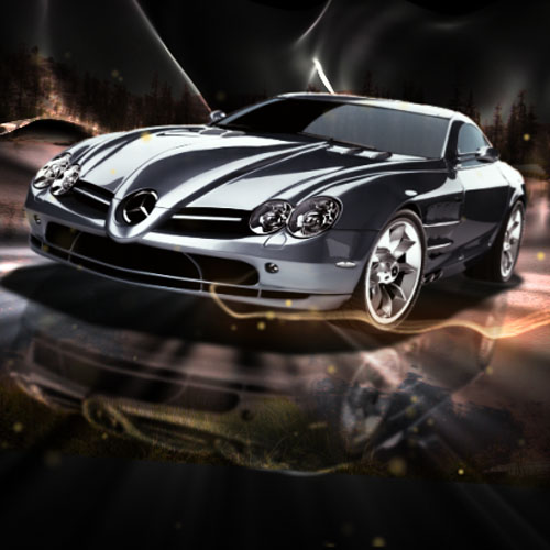 CG animation and compositing for Mercedes-Benz 300 SLR